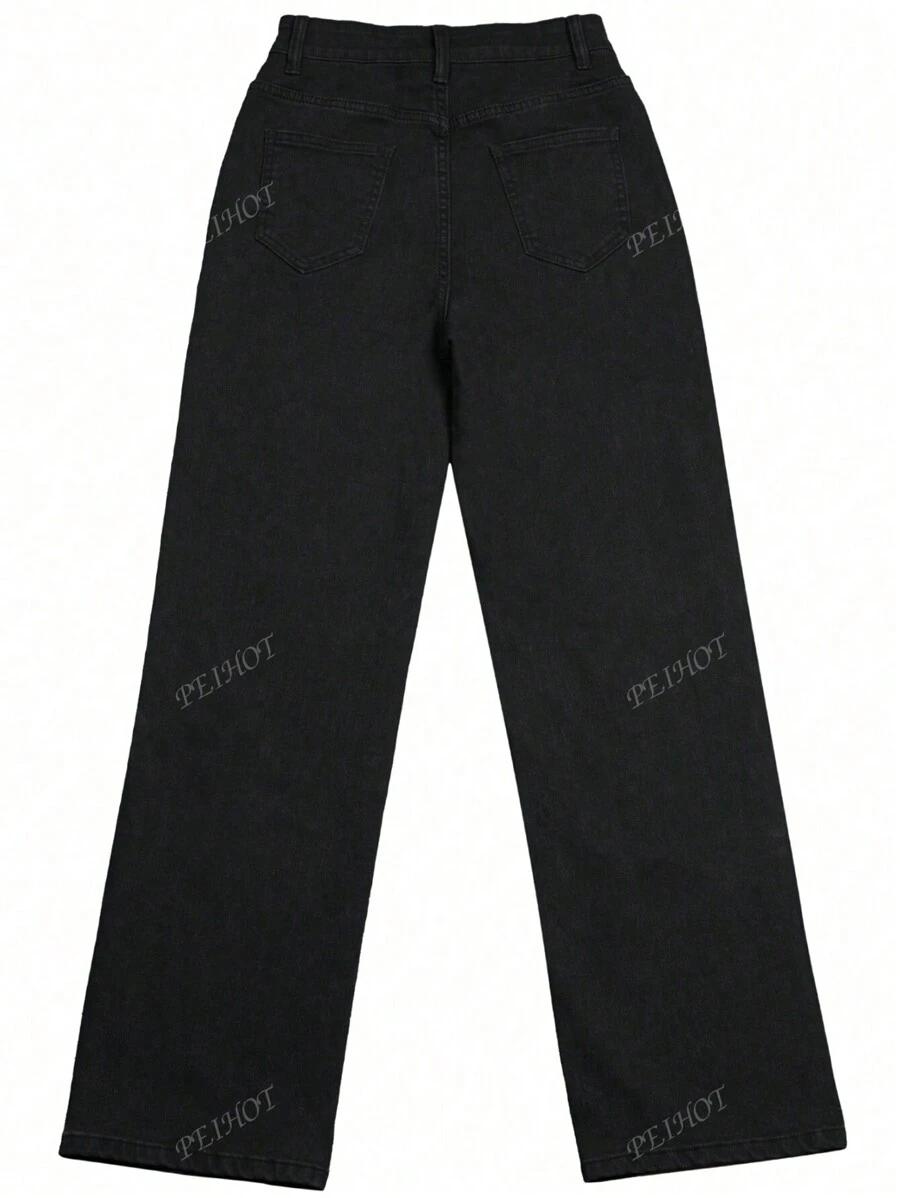 CZARNE SPODNIE JEANS