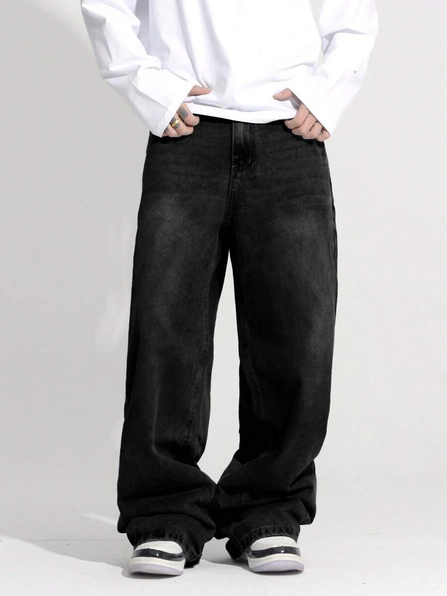 czarne spodnie jeans 
