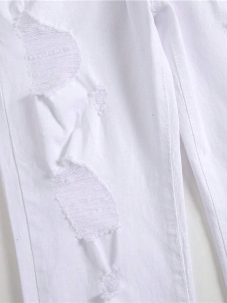 BIAŁE SPODNIE JEANS