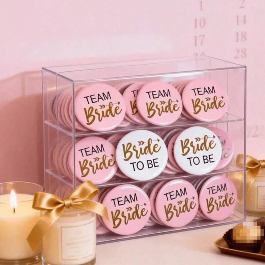 różowa broszka 12 pack