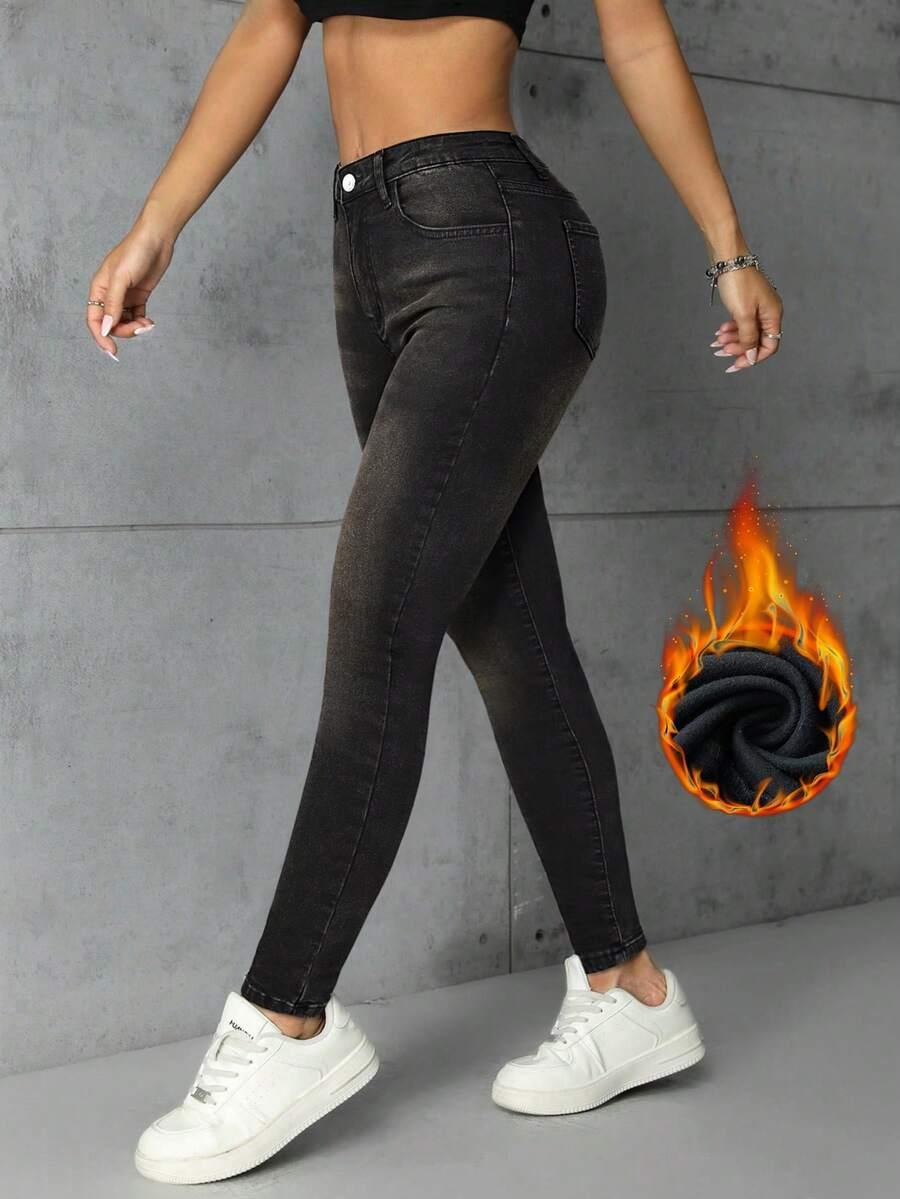 CZARNE SPODNIE JEANS RURKI