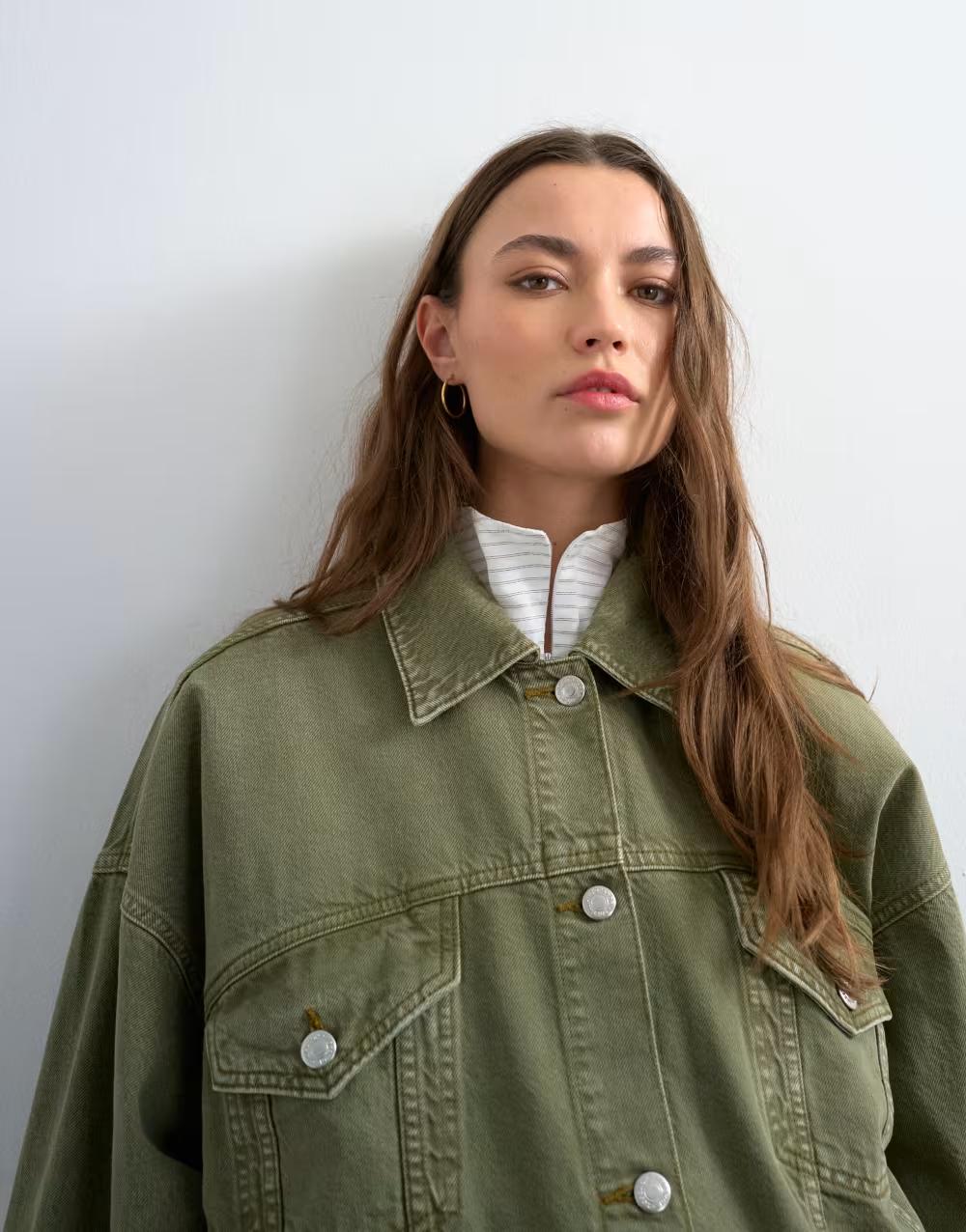 ZIELONA KURTKA JEANS