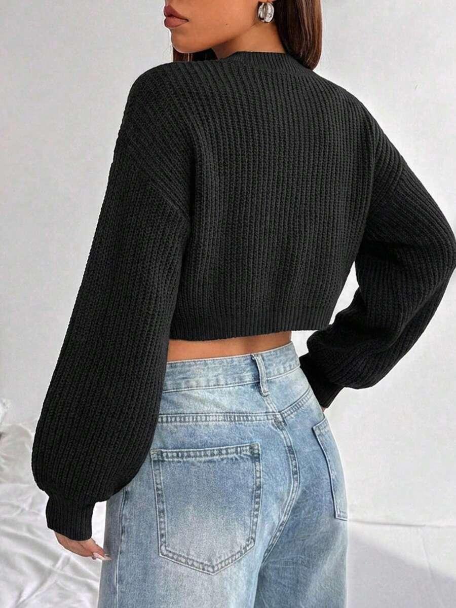 CZARNY SWETER GUZIKI