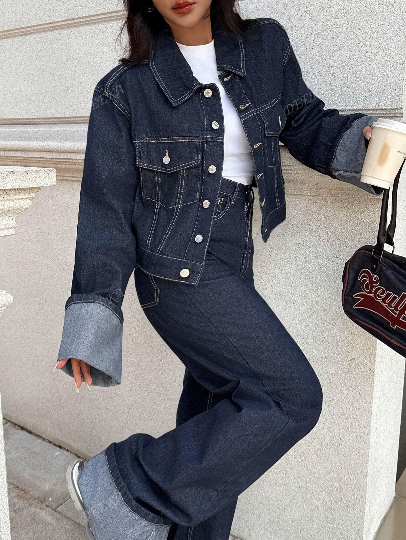 NIEBIESKA KURTKA JEANS