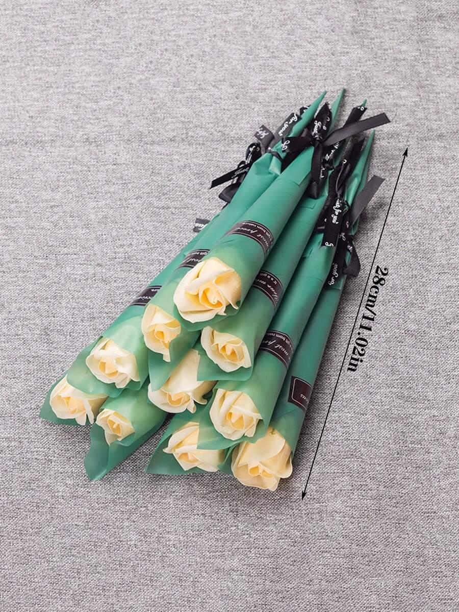 beżowy bukiet mydlany 10 pack