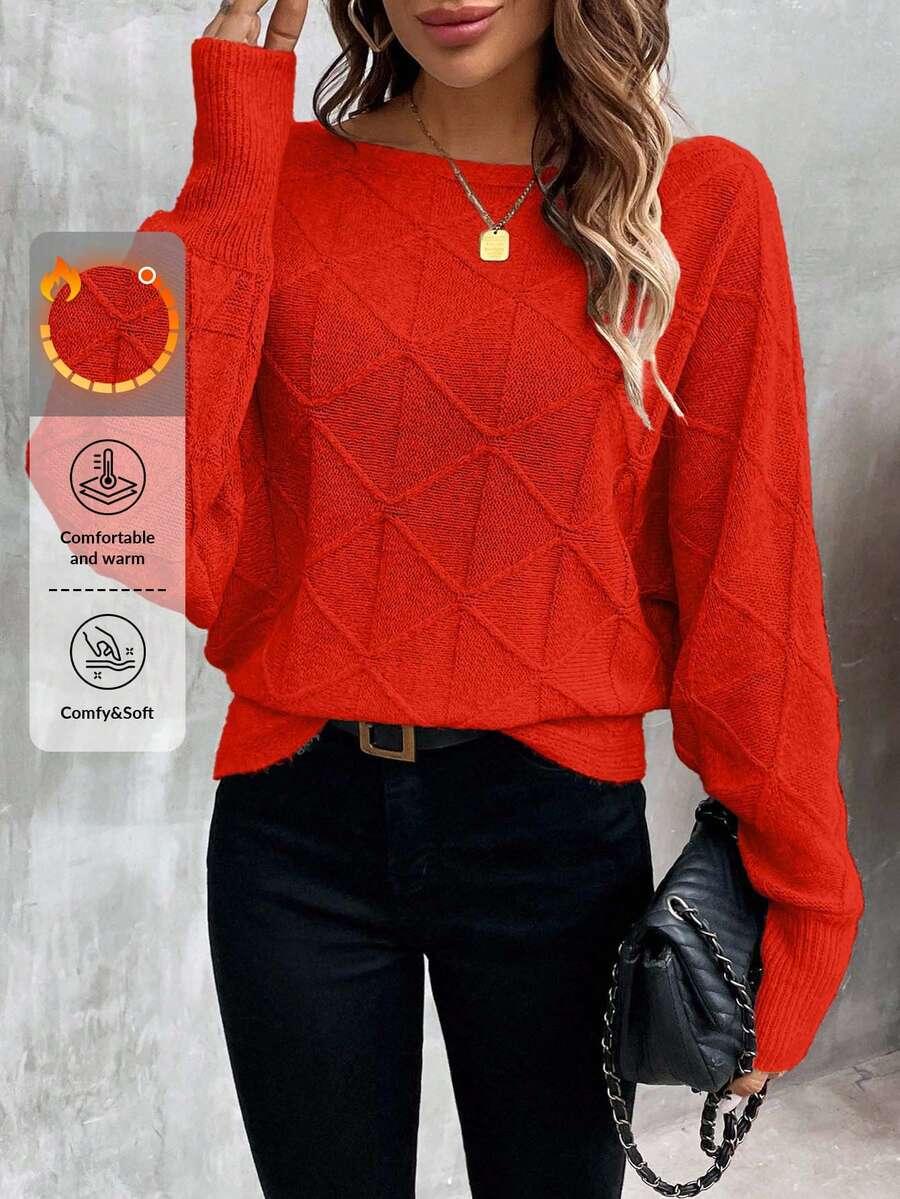 POMARAŃCZOWY SWETER CASUAL