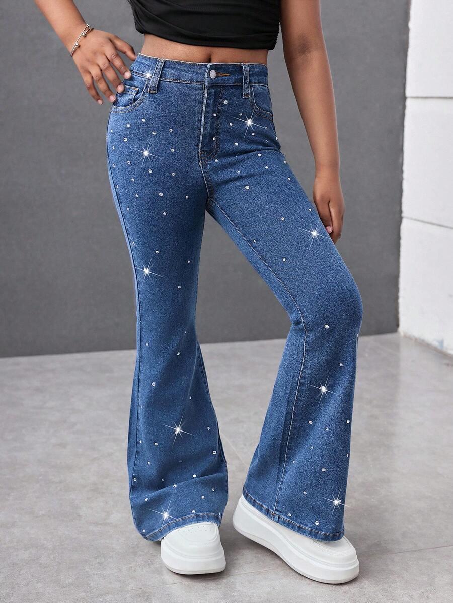 spodnie jeans zdobienie
