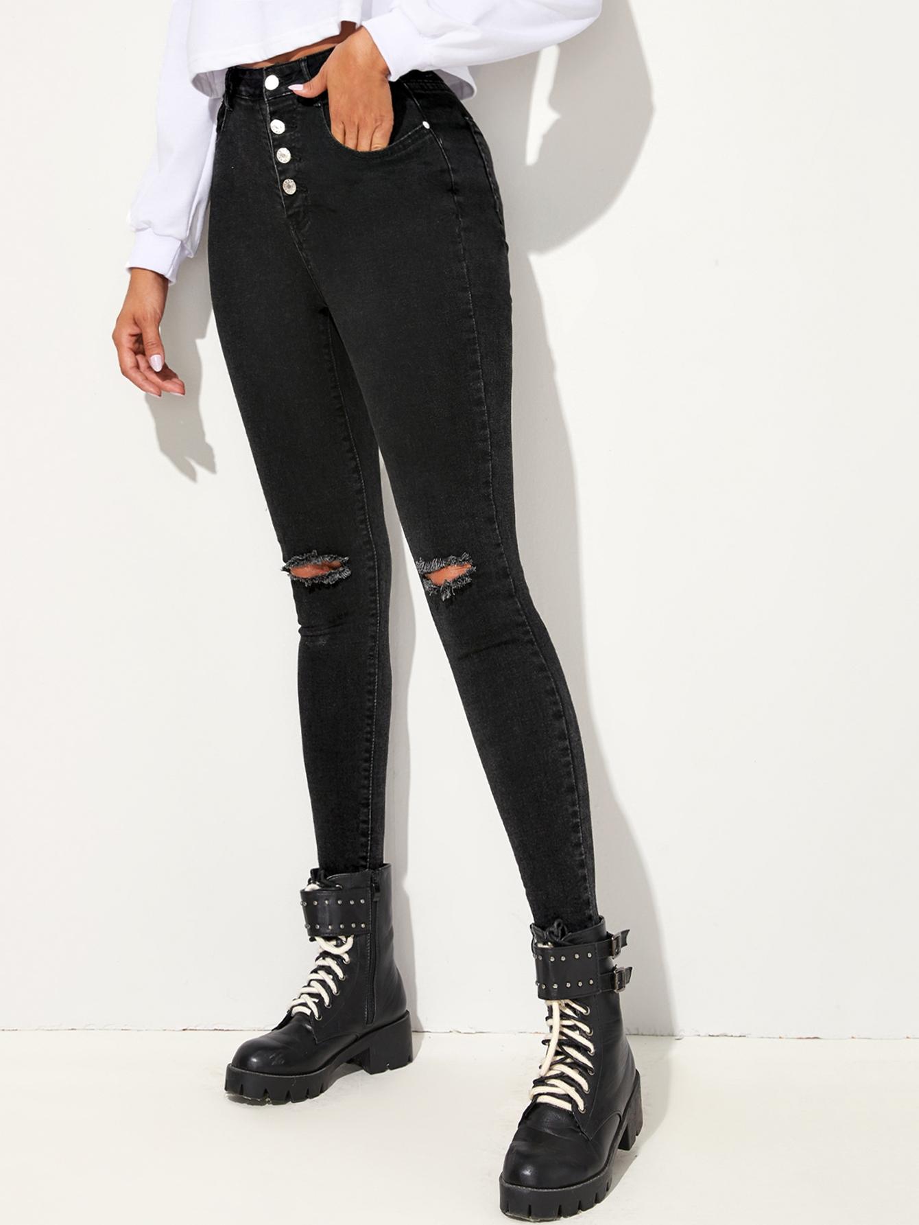 CZARNE SPODNIE JEANS WYSOKI STAN 