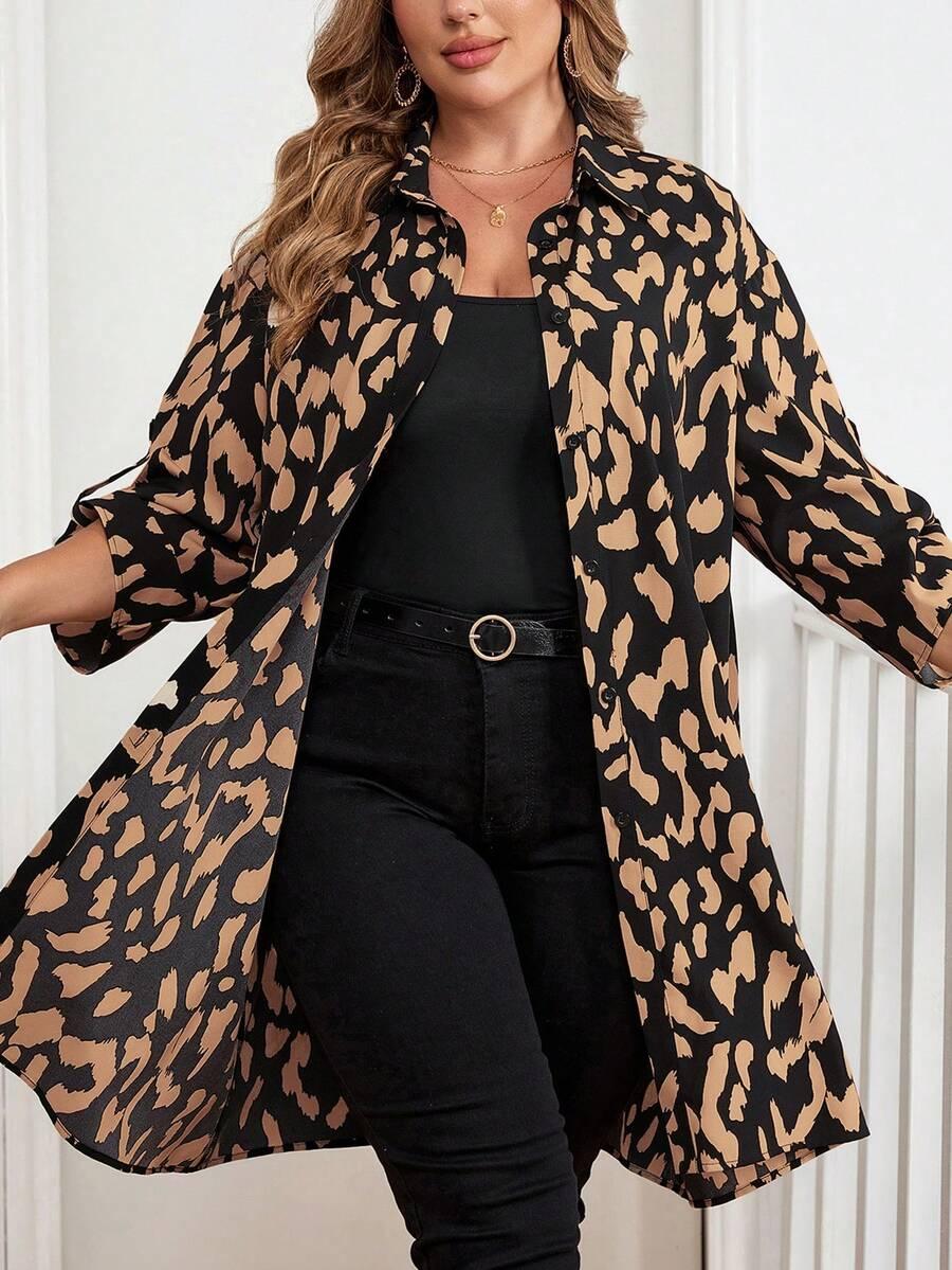 koszula zapinana animal print