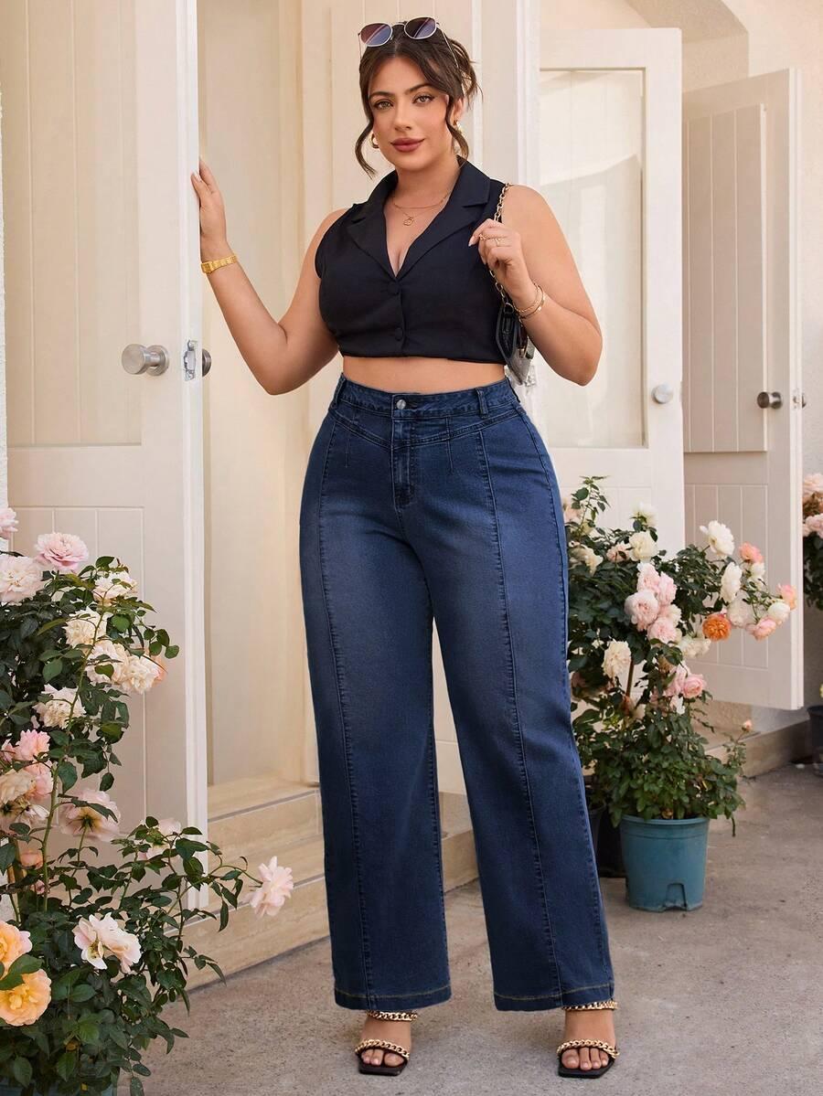 SPODNIE JEANS PROSTE NOGAWKI