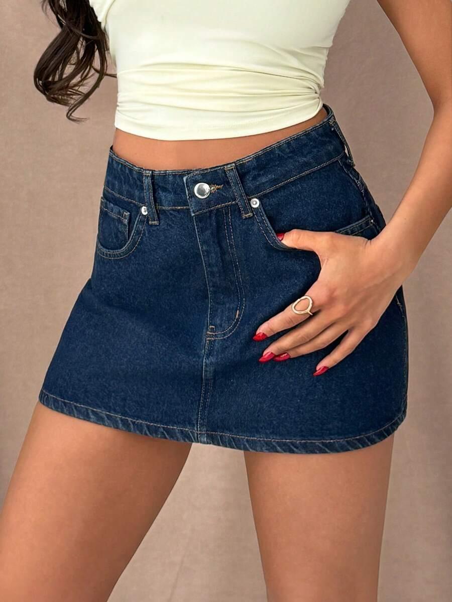 JEANSOWA SPÓDNICA MINI
