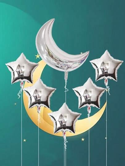 srebrne balony 6-pack