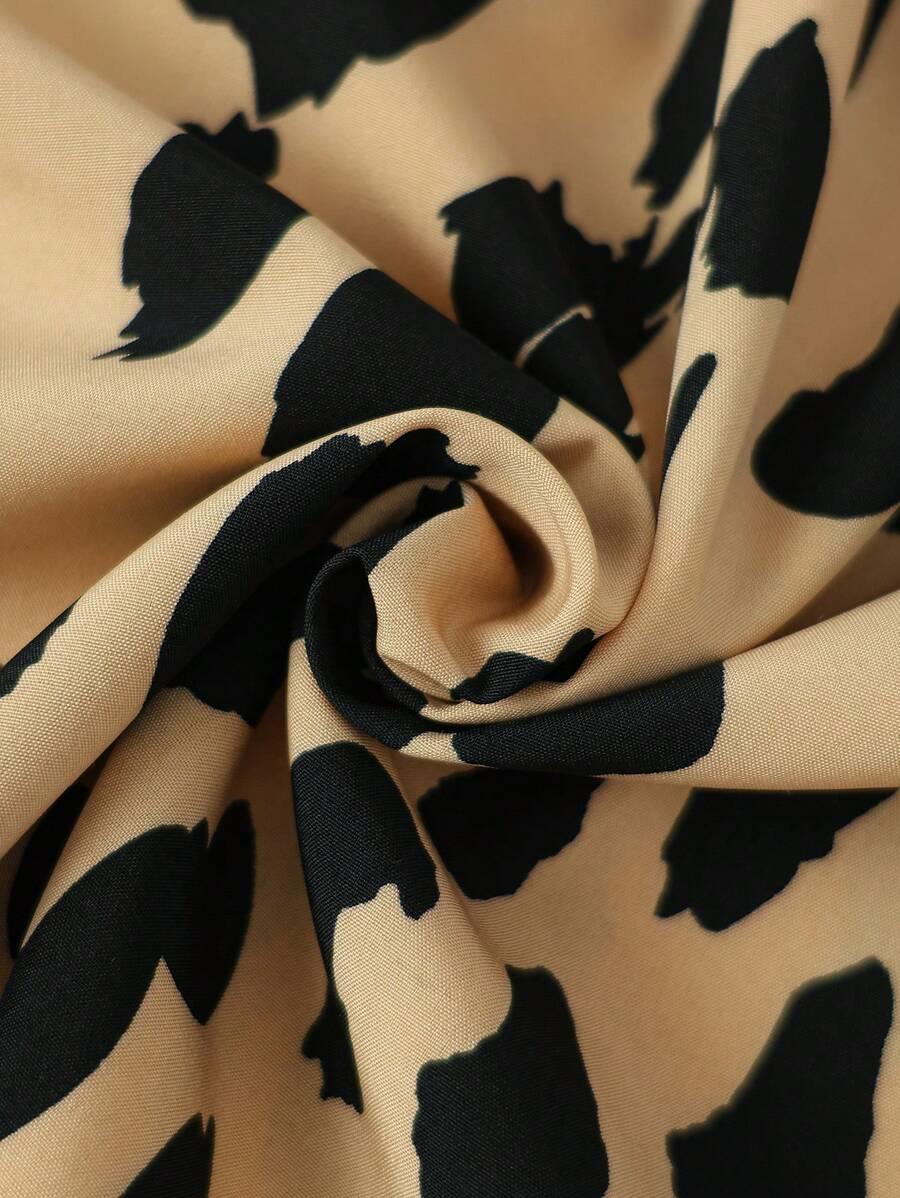 top animal print koronka