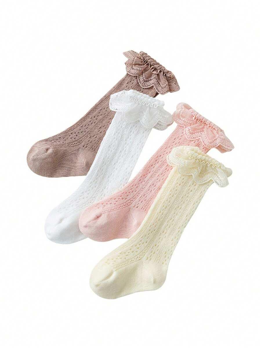 podkolanówki falbany 4-pack