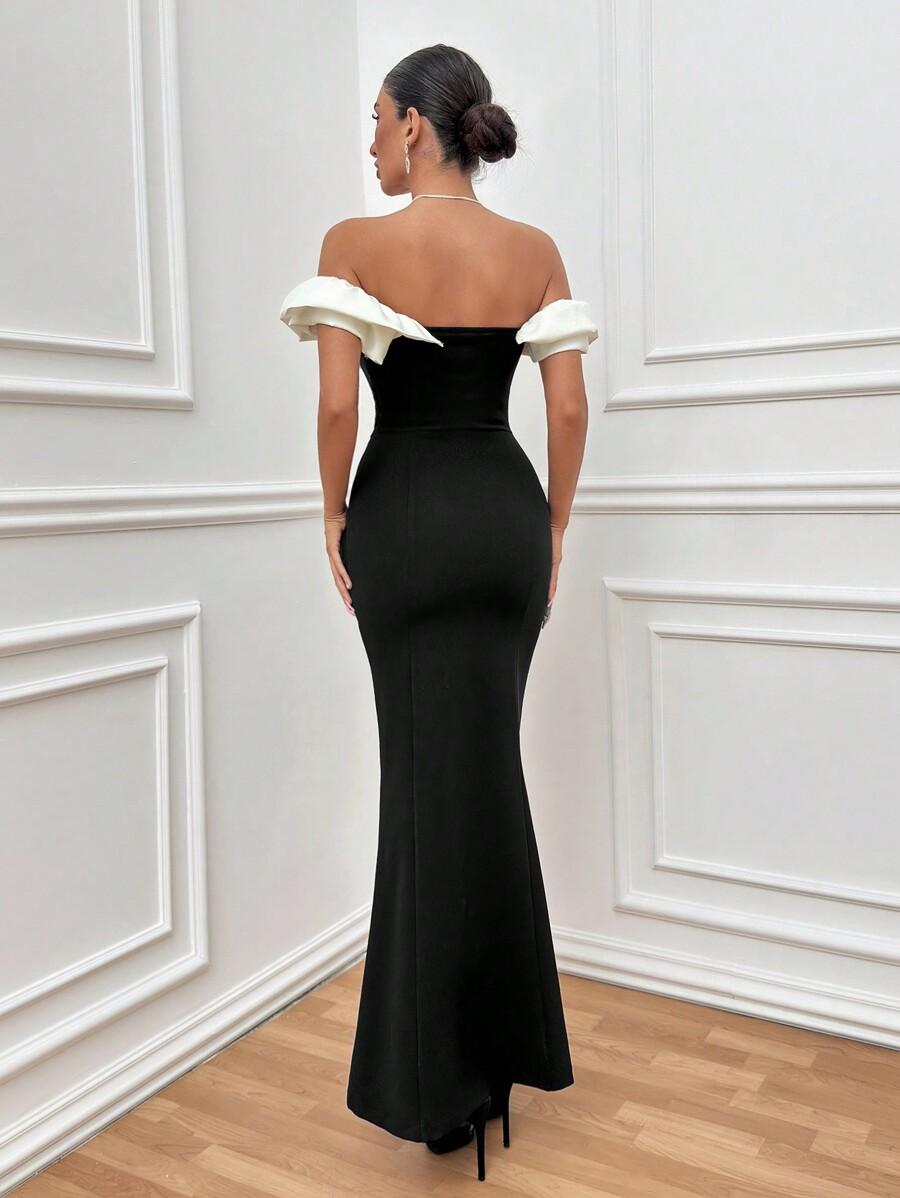 CZARNA SUKIENKA MAXI 