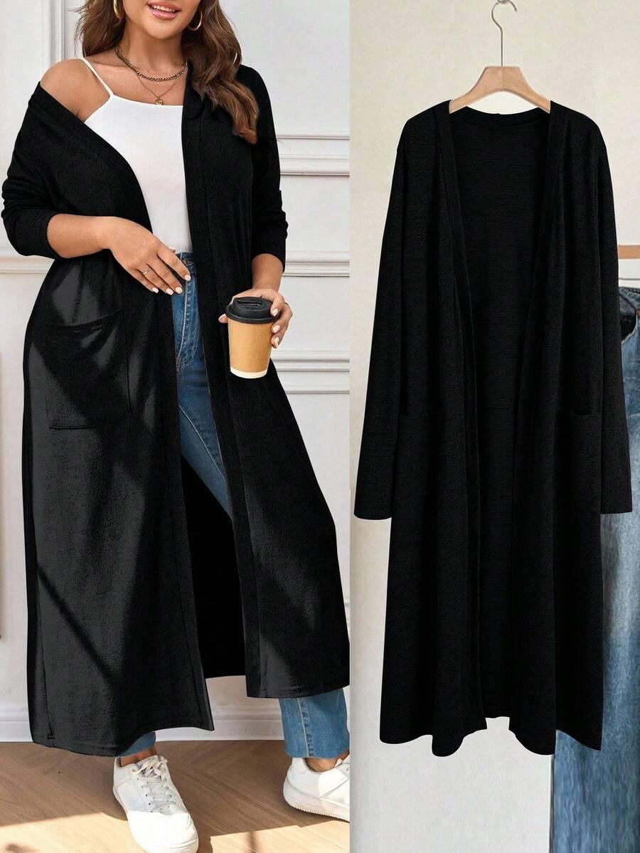 czarny sweter kardigan 