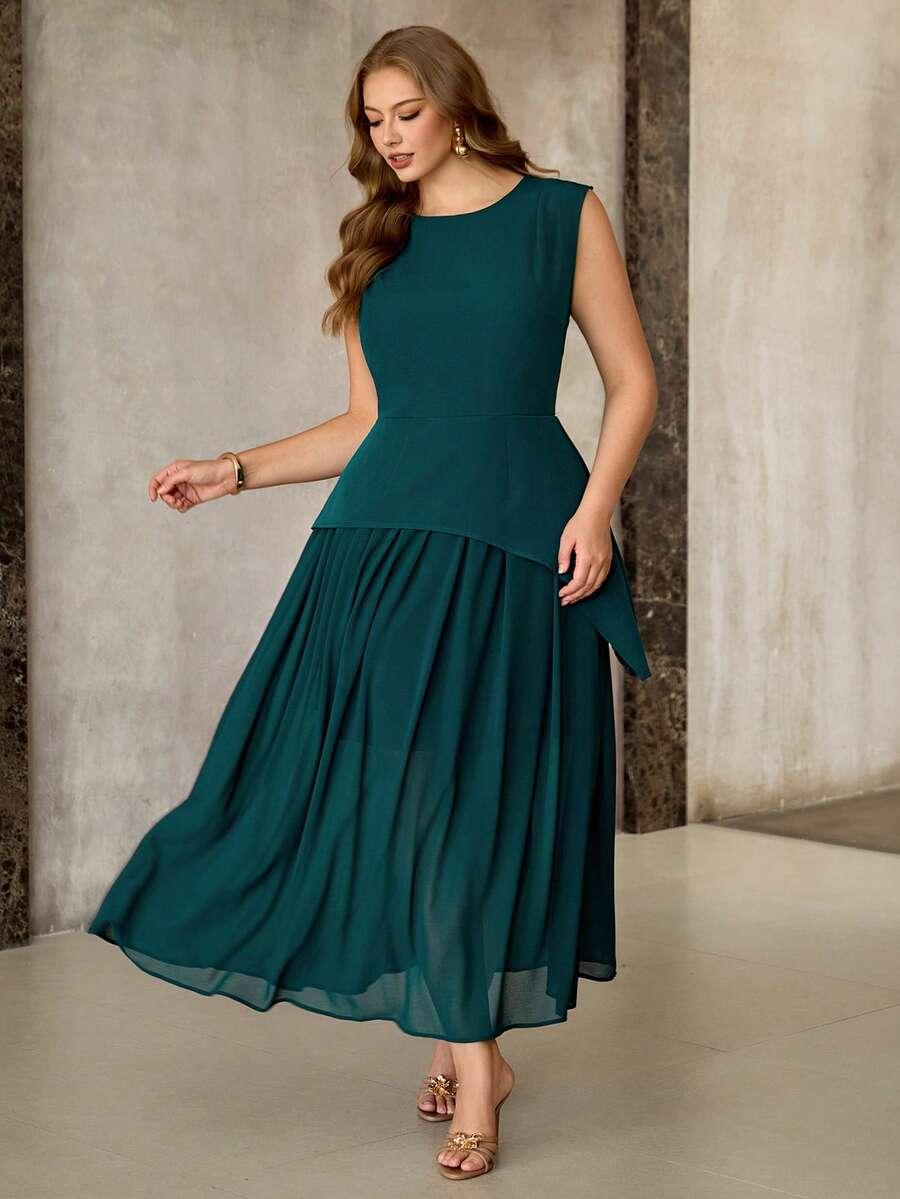 zielona maxi sukienka