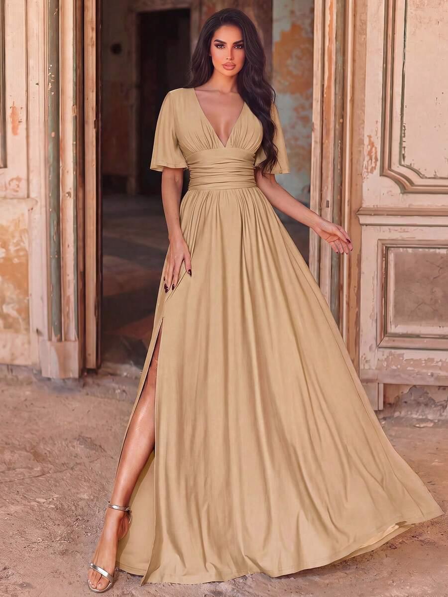 maxi sukienka v-neck