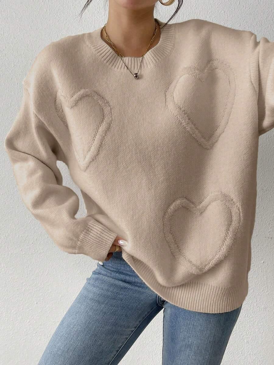 beżowy dzianinowy sweter 