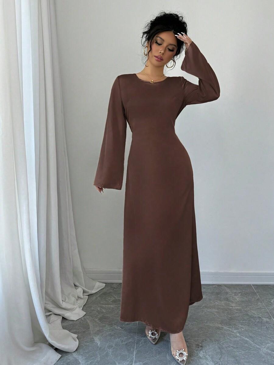 SATYNOWA MAXI SUKIENKA