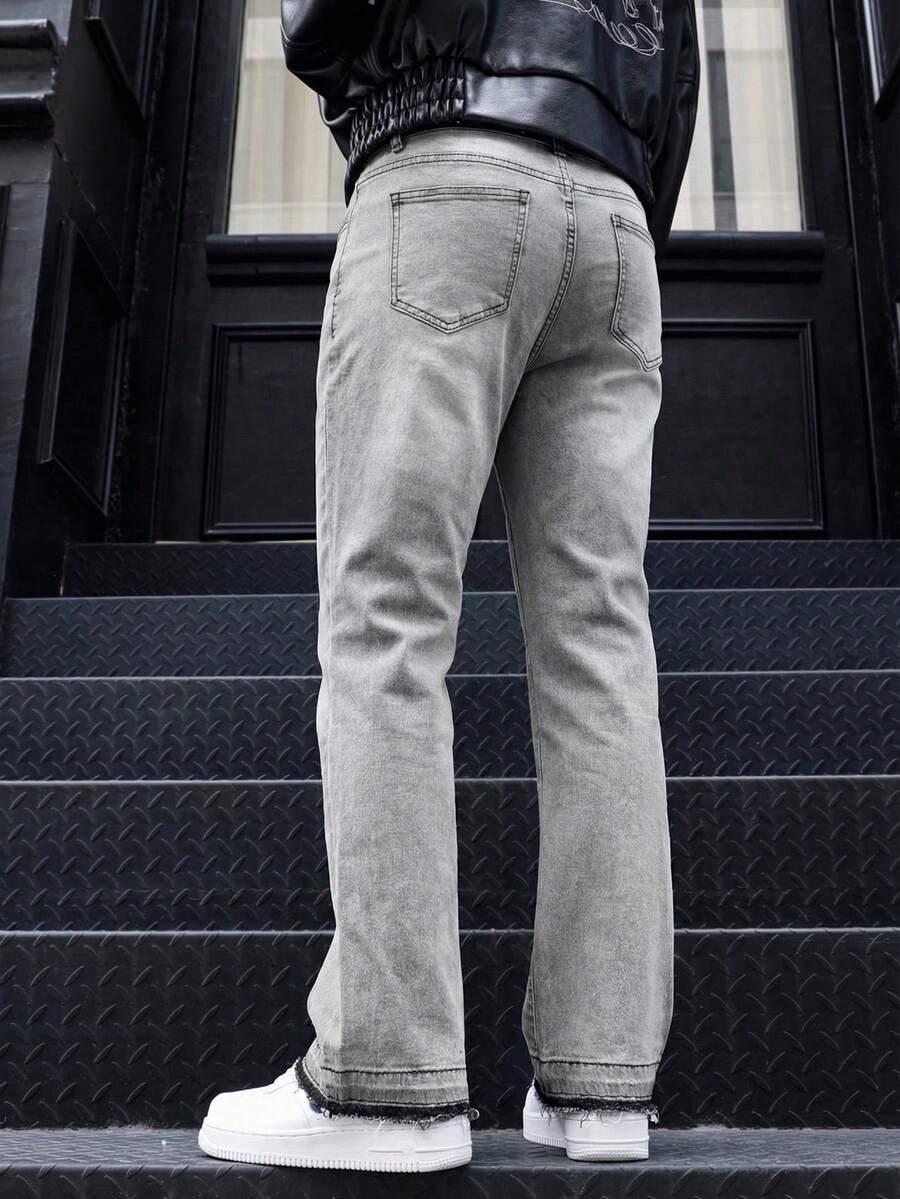 szare spodnie jeans