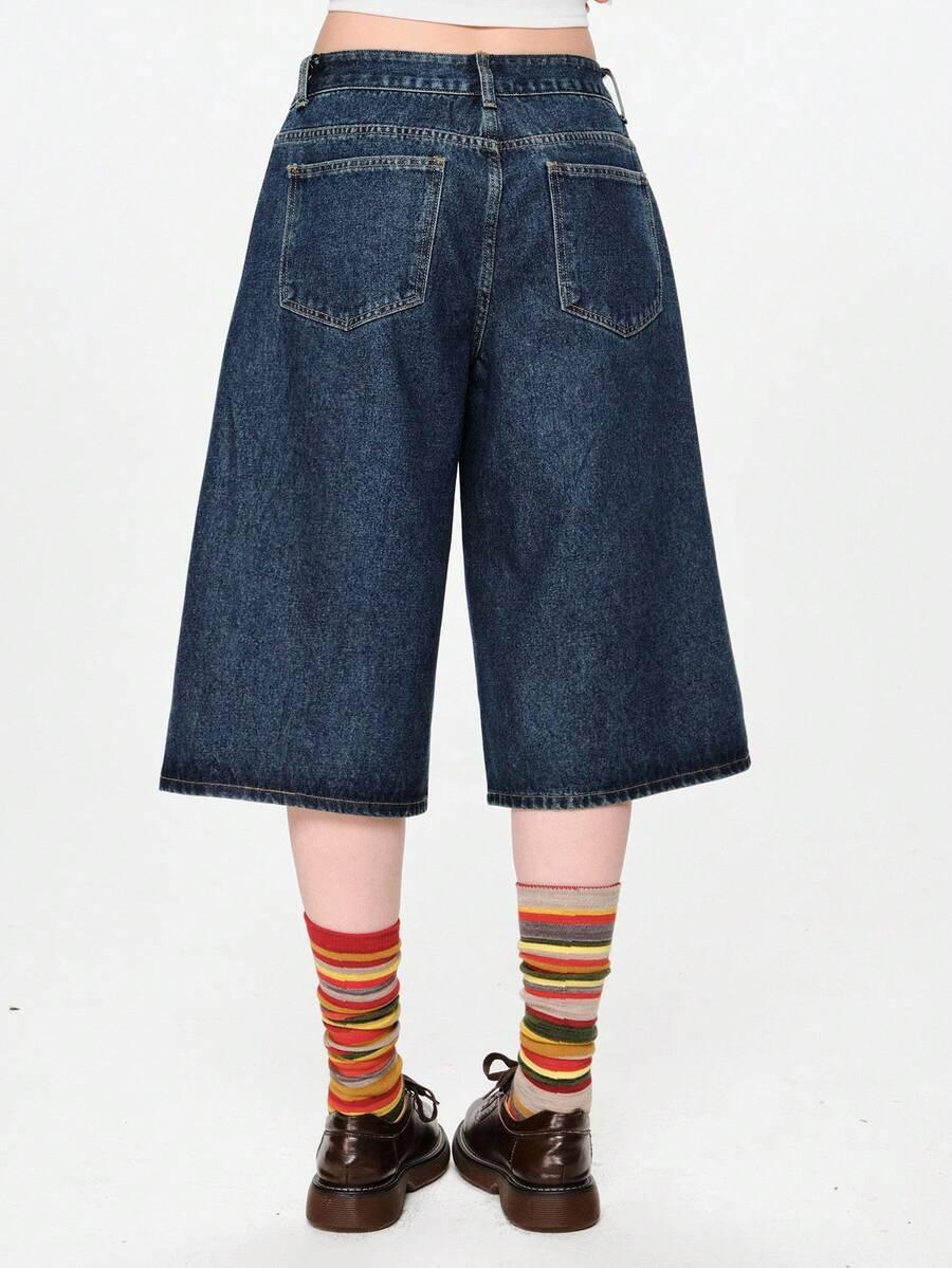 spodenki jeans nadruk