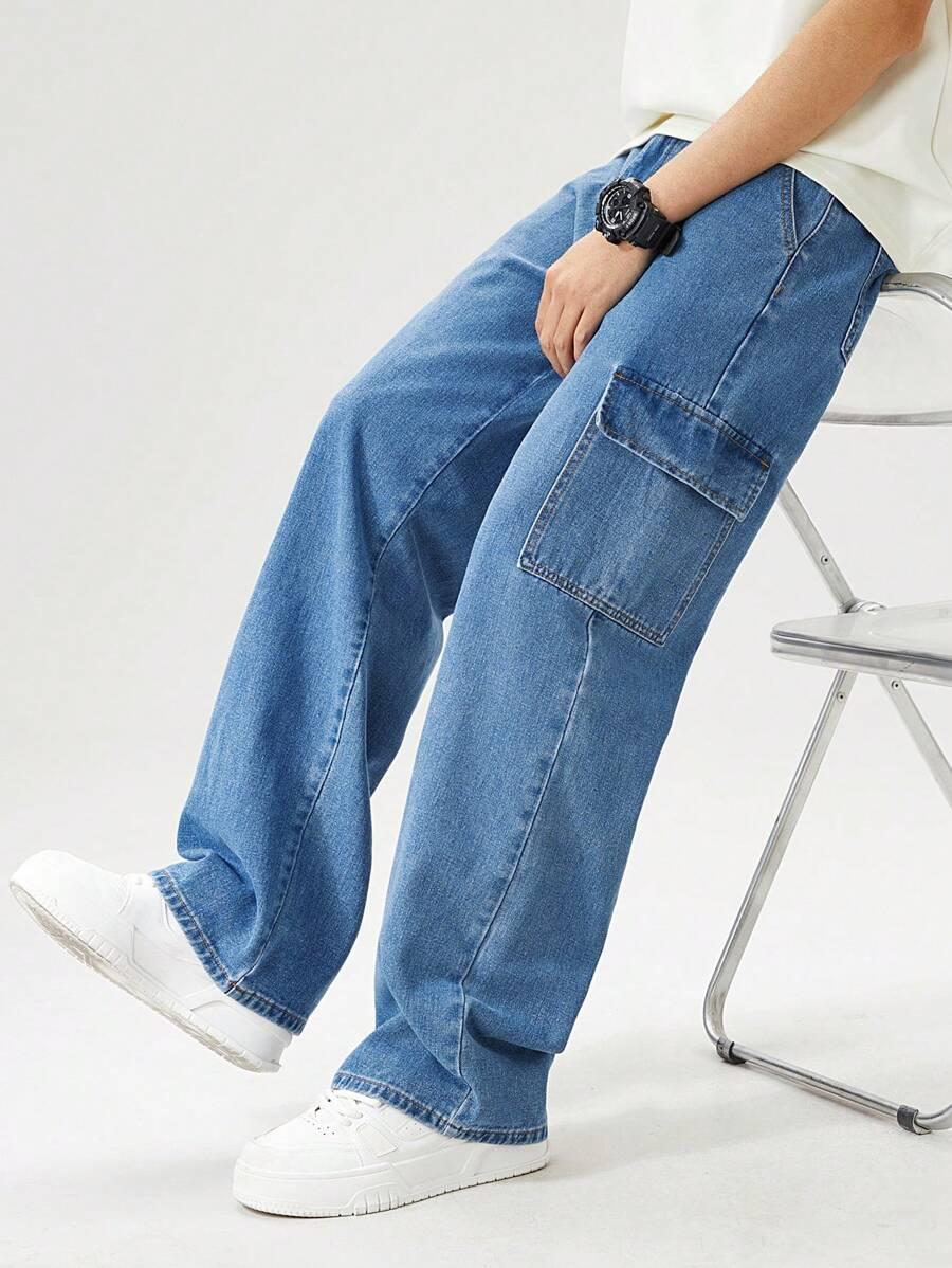 NIEBIESKIE SPODNIE JEANS