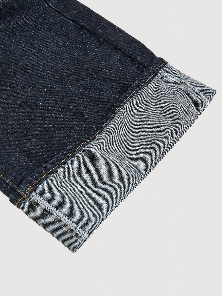 GRANATOWE SPODNIE JEANS