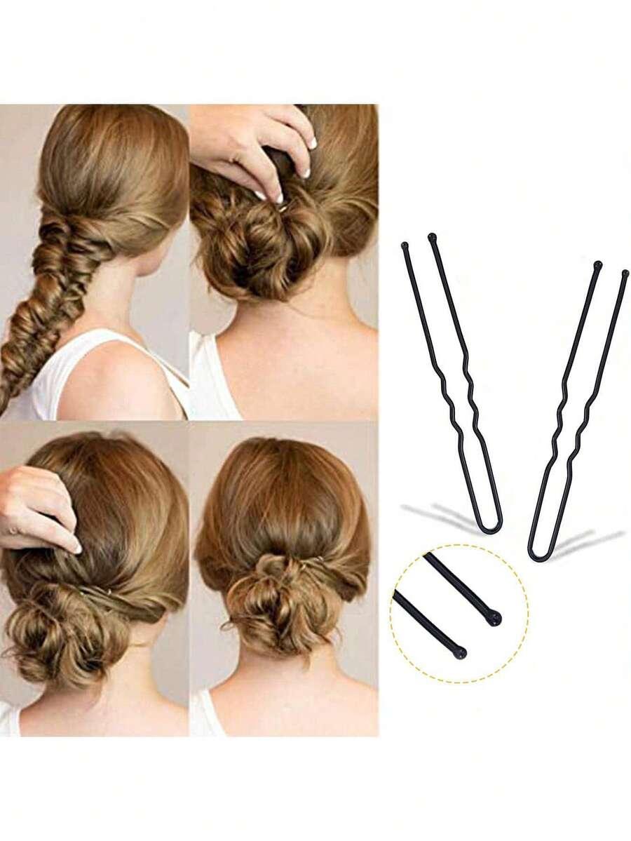 czarne wsuwki do włosów 150-pack