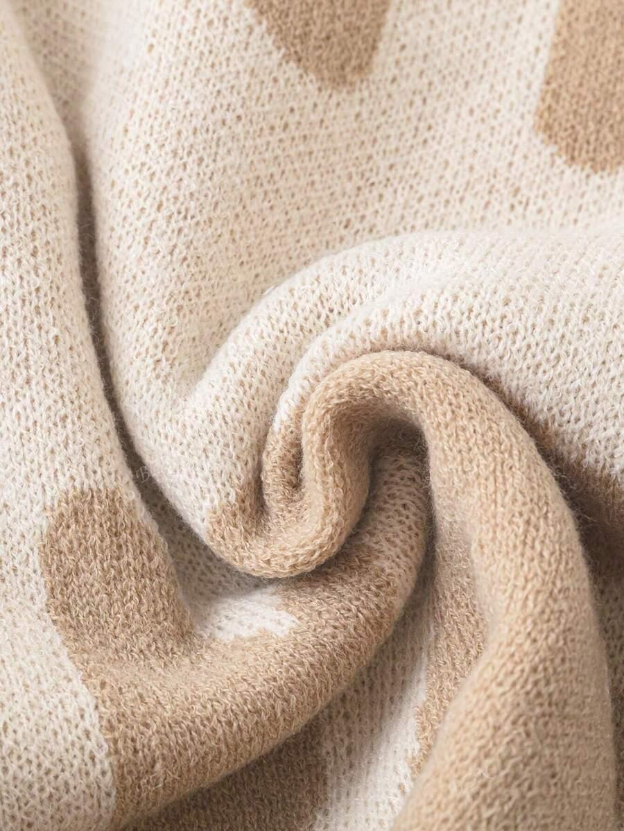 BEŻOWY SWETER DŁUGI RĘKAW
