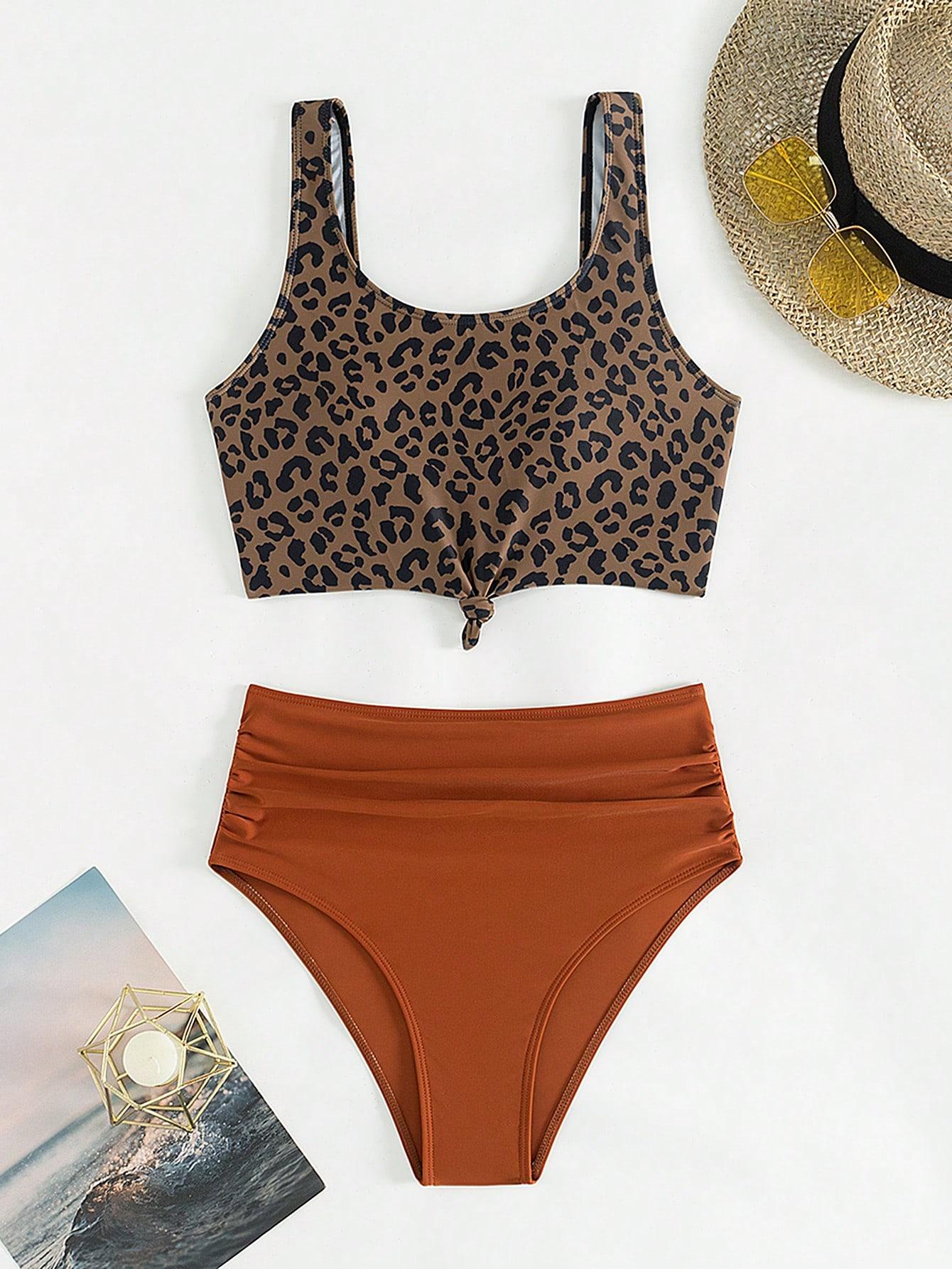 komplet bikini top animal print 