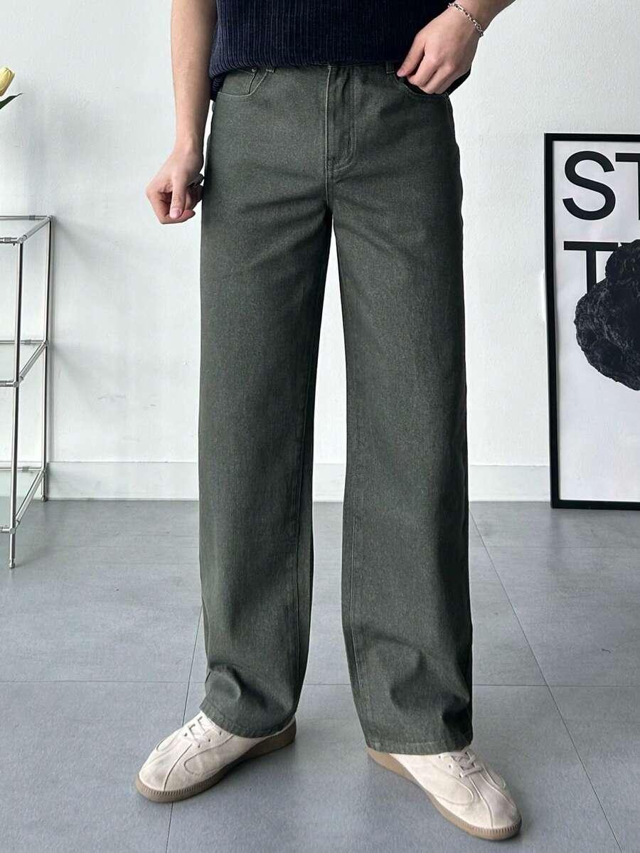 ZIELONE SPODNIE JEANS