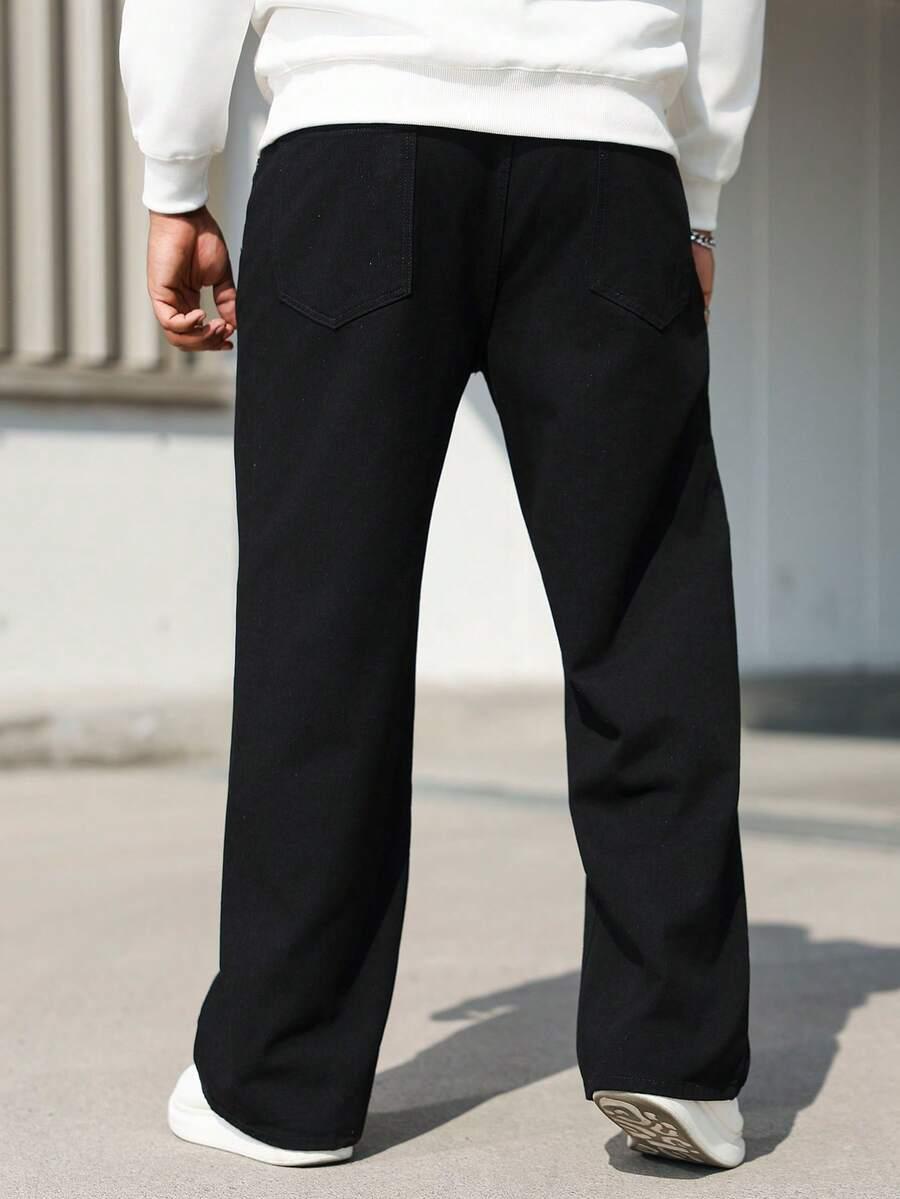 CZARNE SPODNIE JEANS