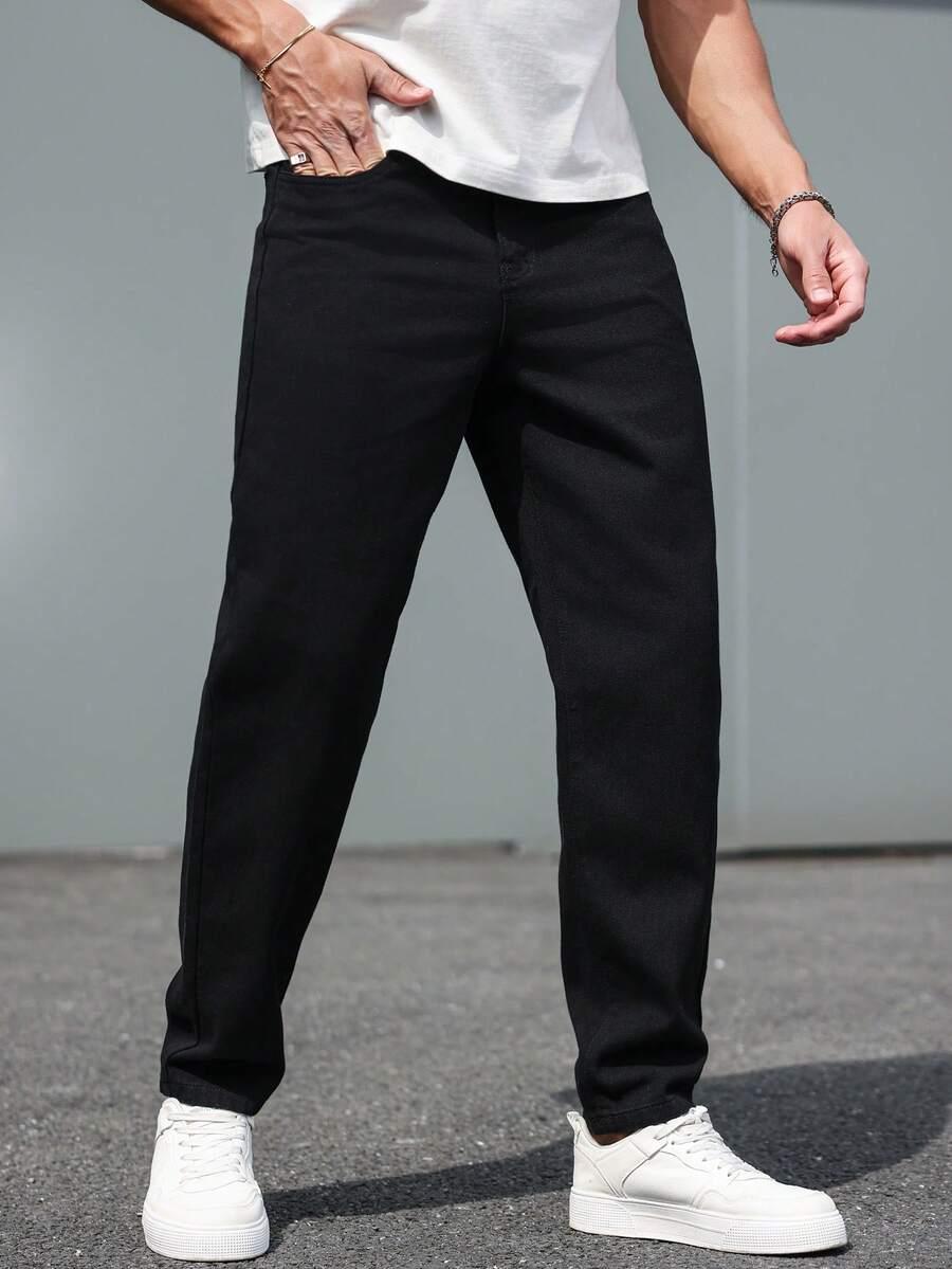 CZARNE SPODNIE JEANS