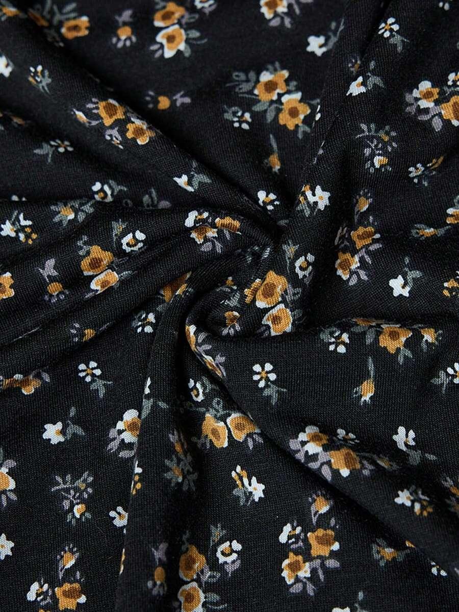 sukienka mini wzór kwiaty 