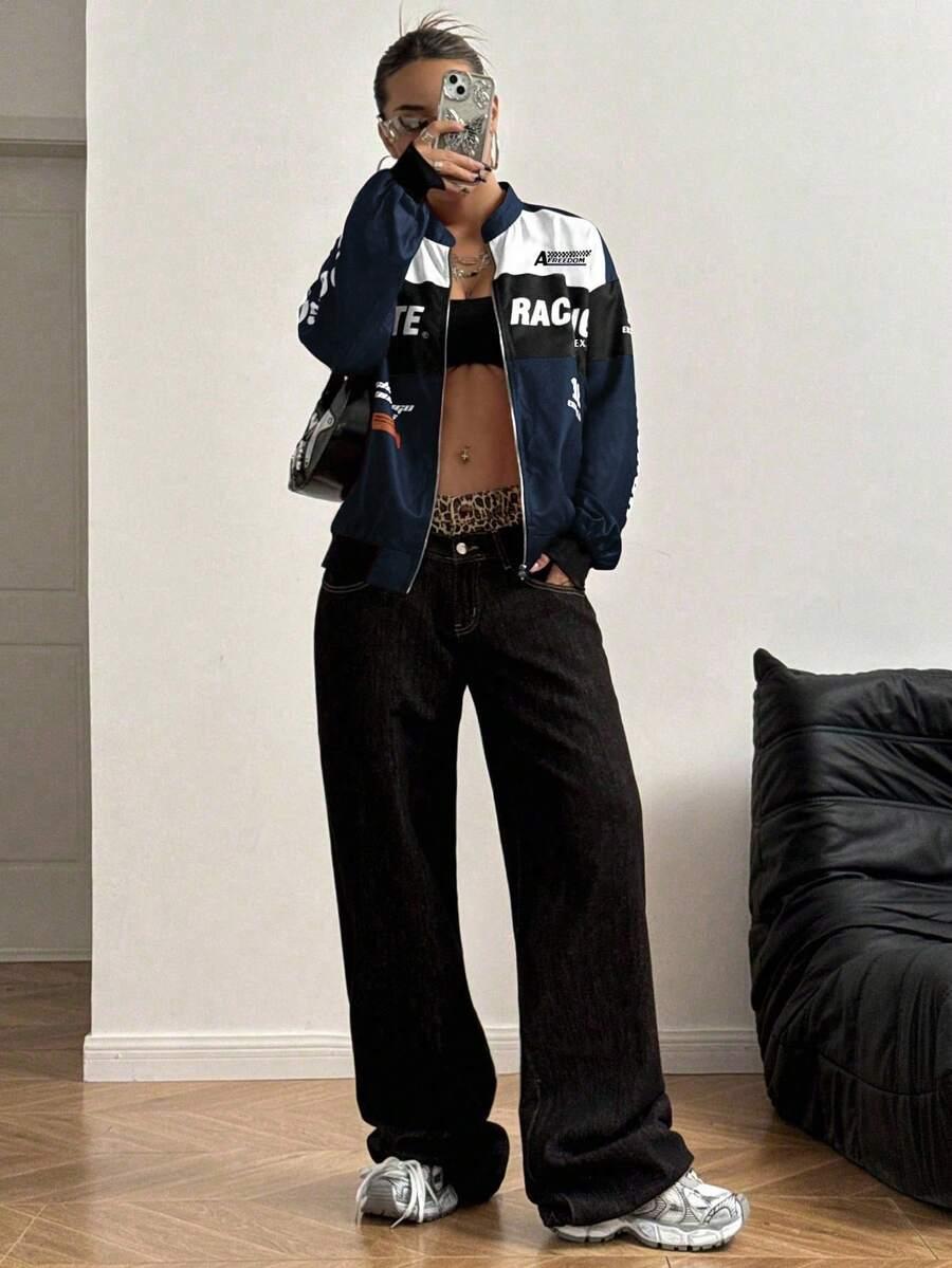 KURTKA BOMBER NADRUK