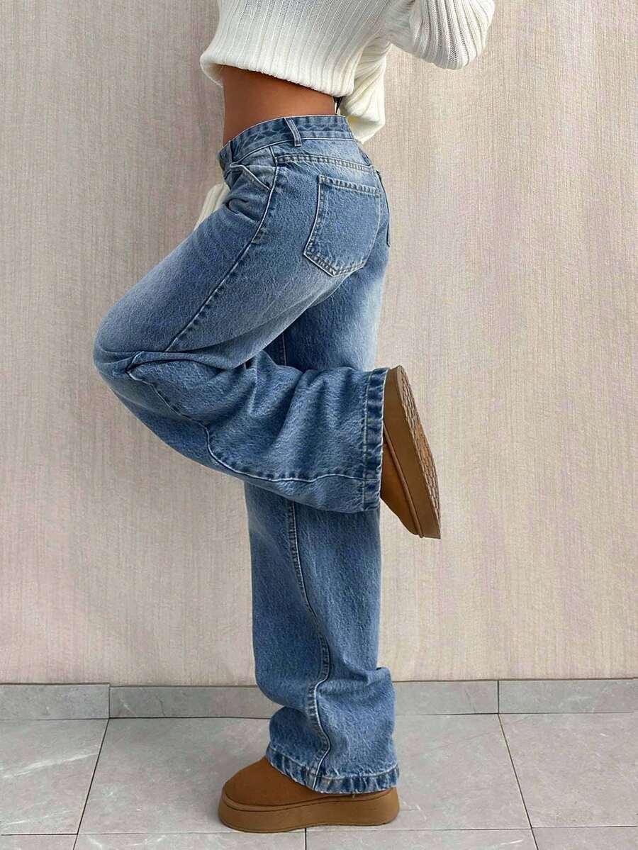 NIEBIESKIE SPODNIE JEANS