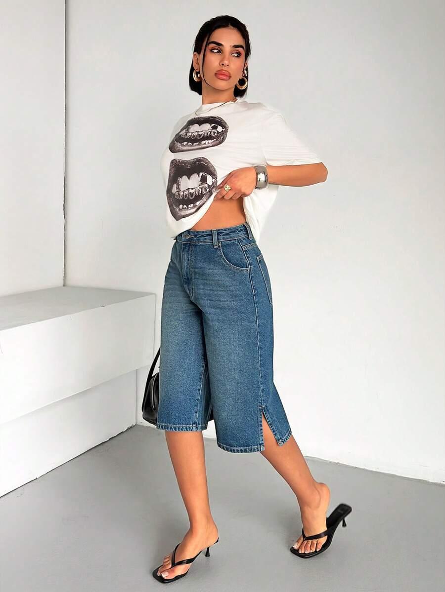 NIEBIESKIE SPODENKI JEANS
