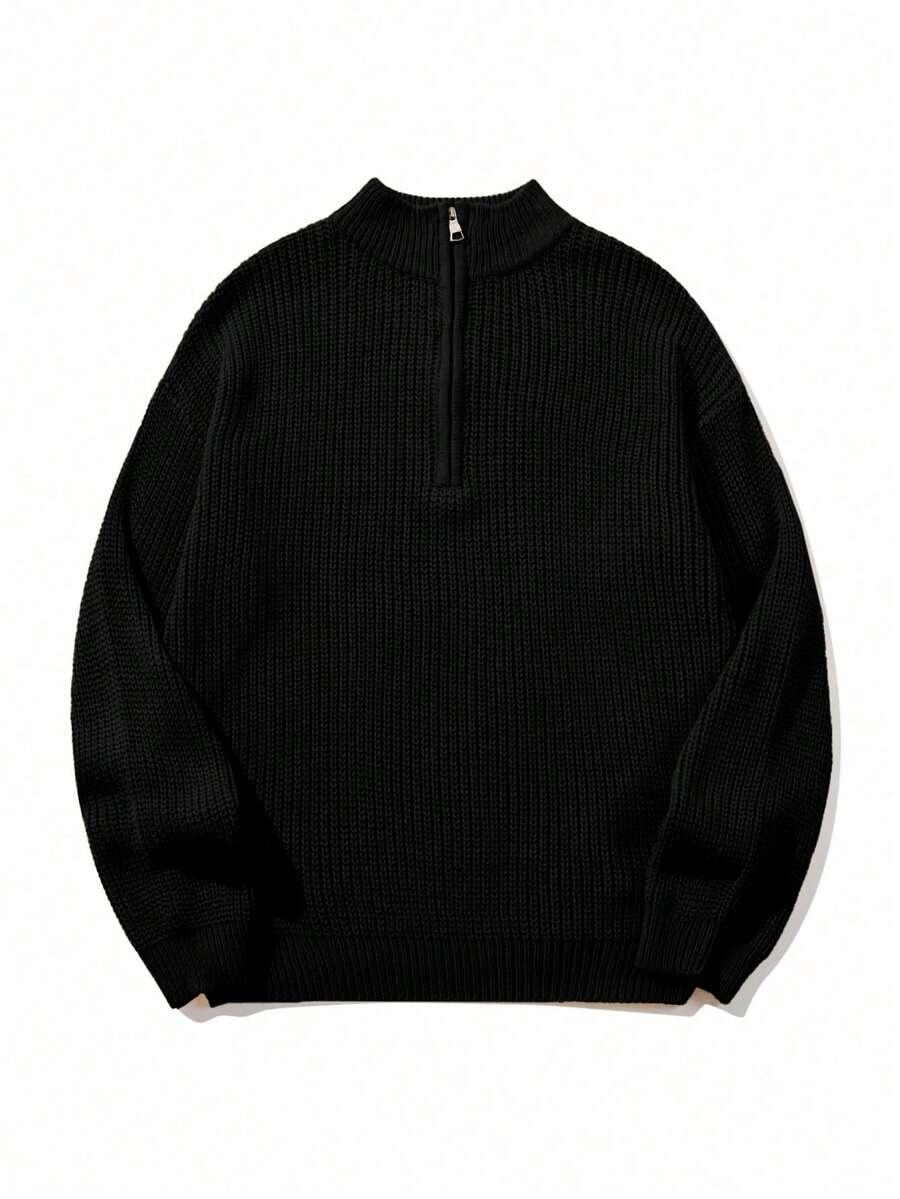 czarny sweter zamek