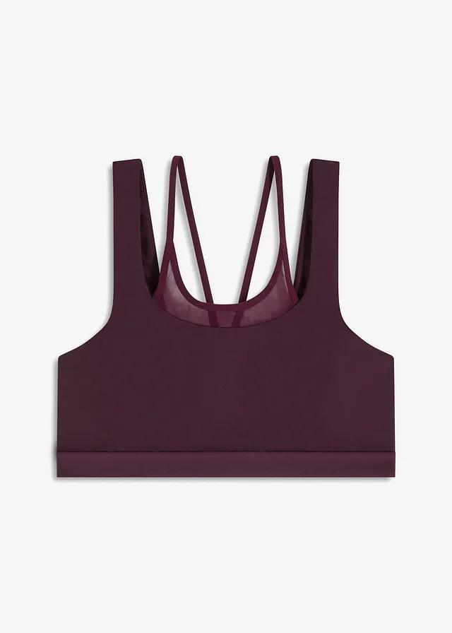 FIOLETOWY TOP SPORTOWY