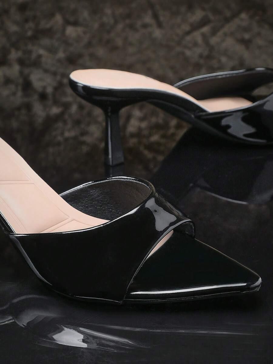 CZARNE ELEGANCKIE KLAPKI 