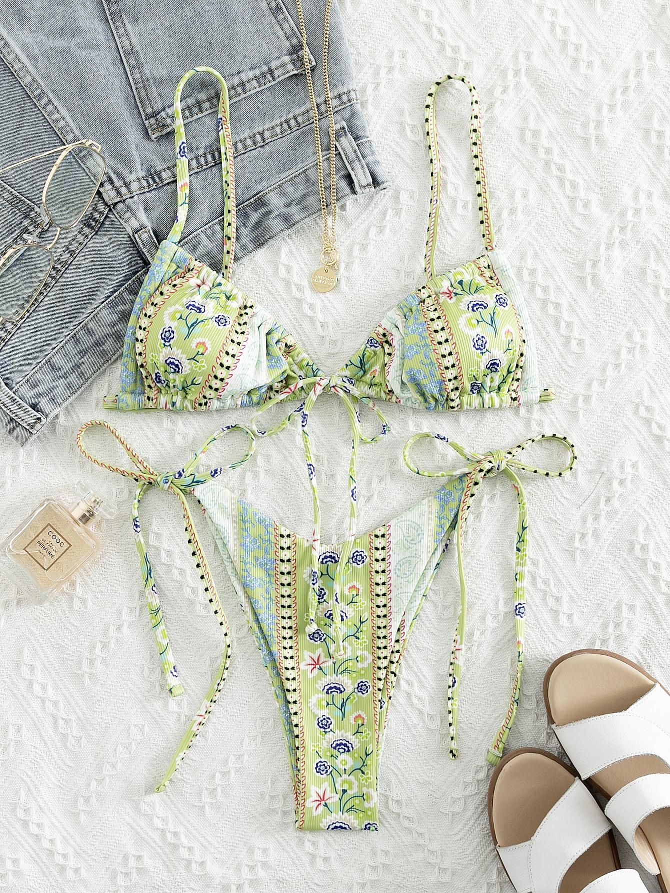 góra od bikini WZÓR KWIATY