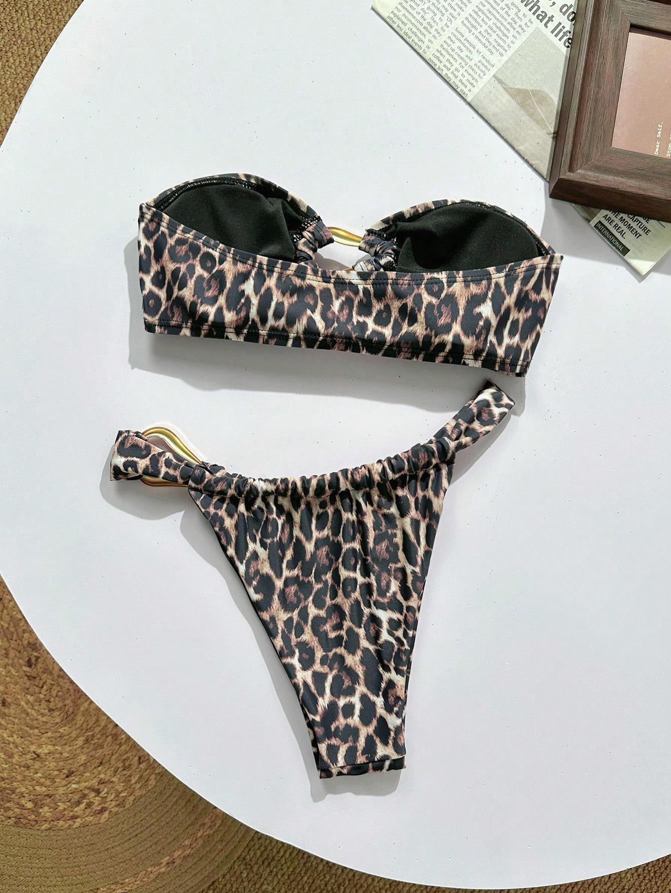 góra od bikini animal print 