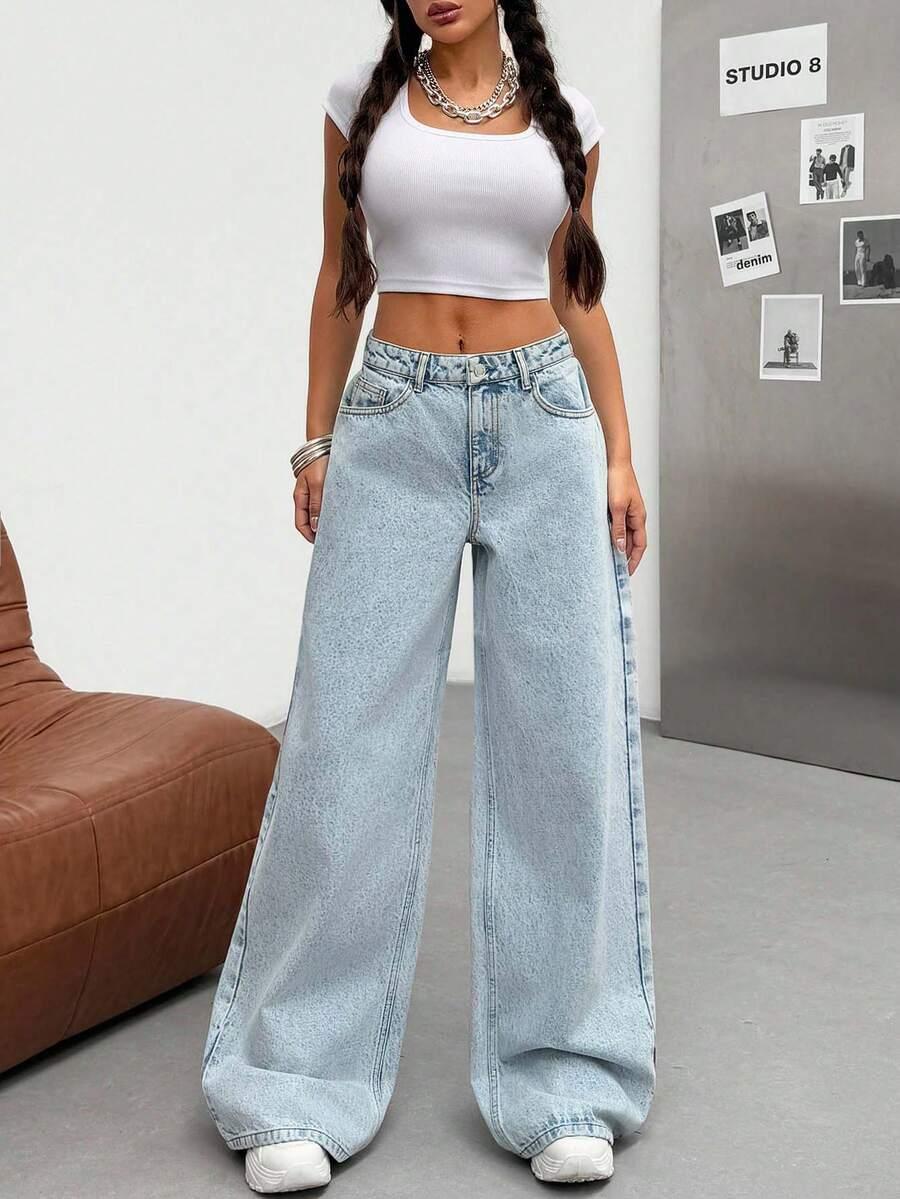 NIEBIESKIE SPODNIE JEANS