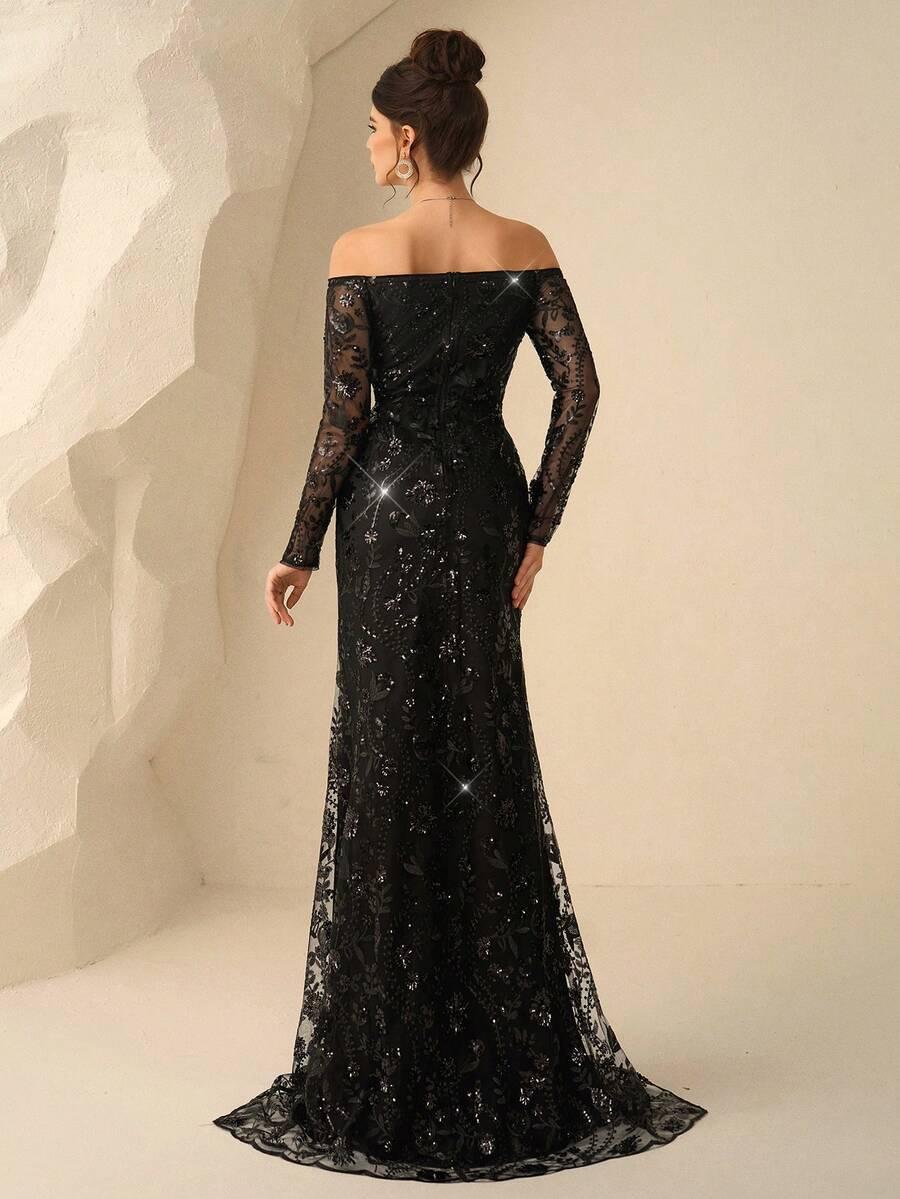 CZARNA MAXI SUKIENKA