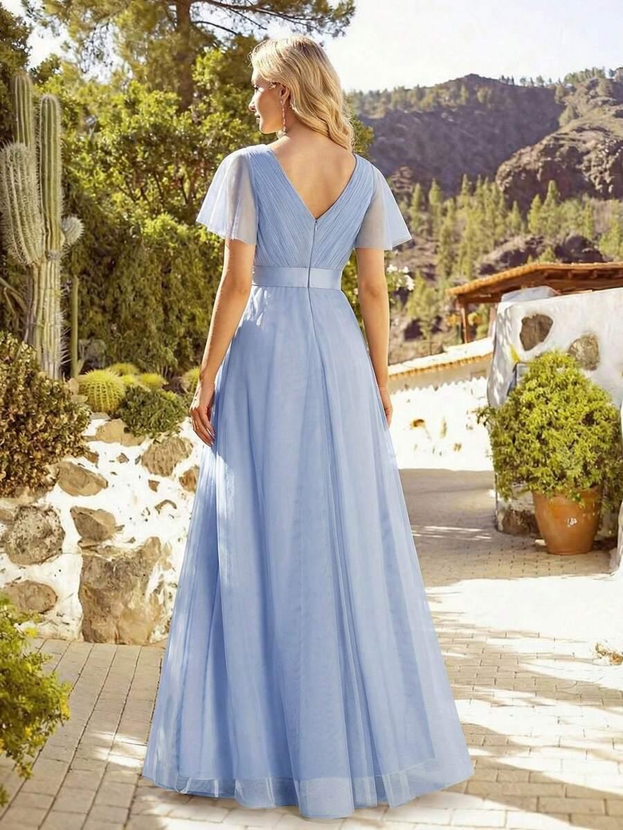 niebieska maxi sukienka
