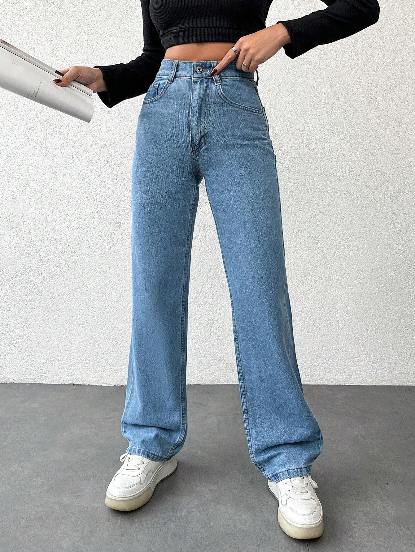 niebieskie jeansy casual