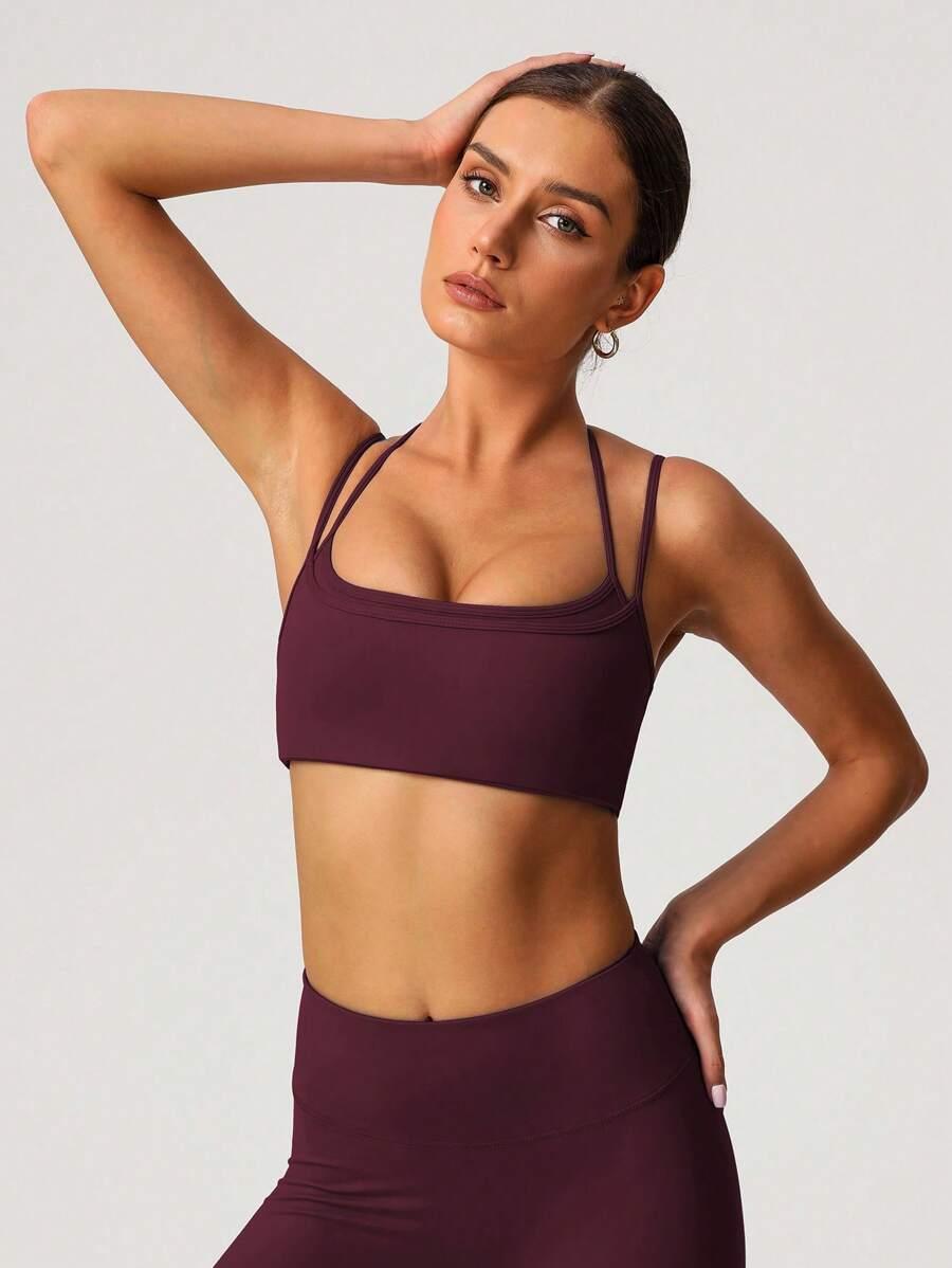 FIOLETOWY SPORTOWY TOP