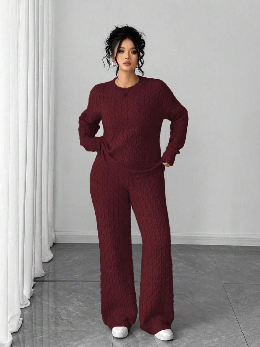 SWETER SPODNIE KOMPLET