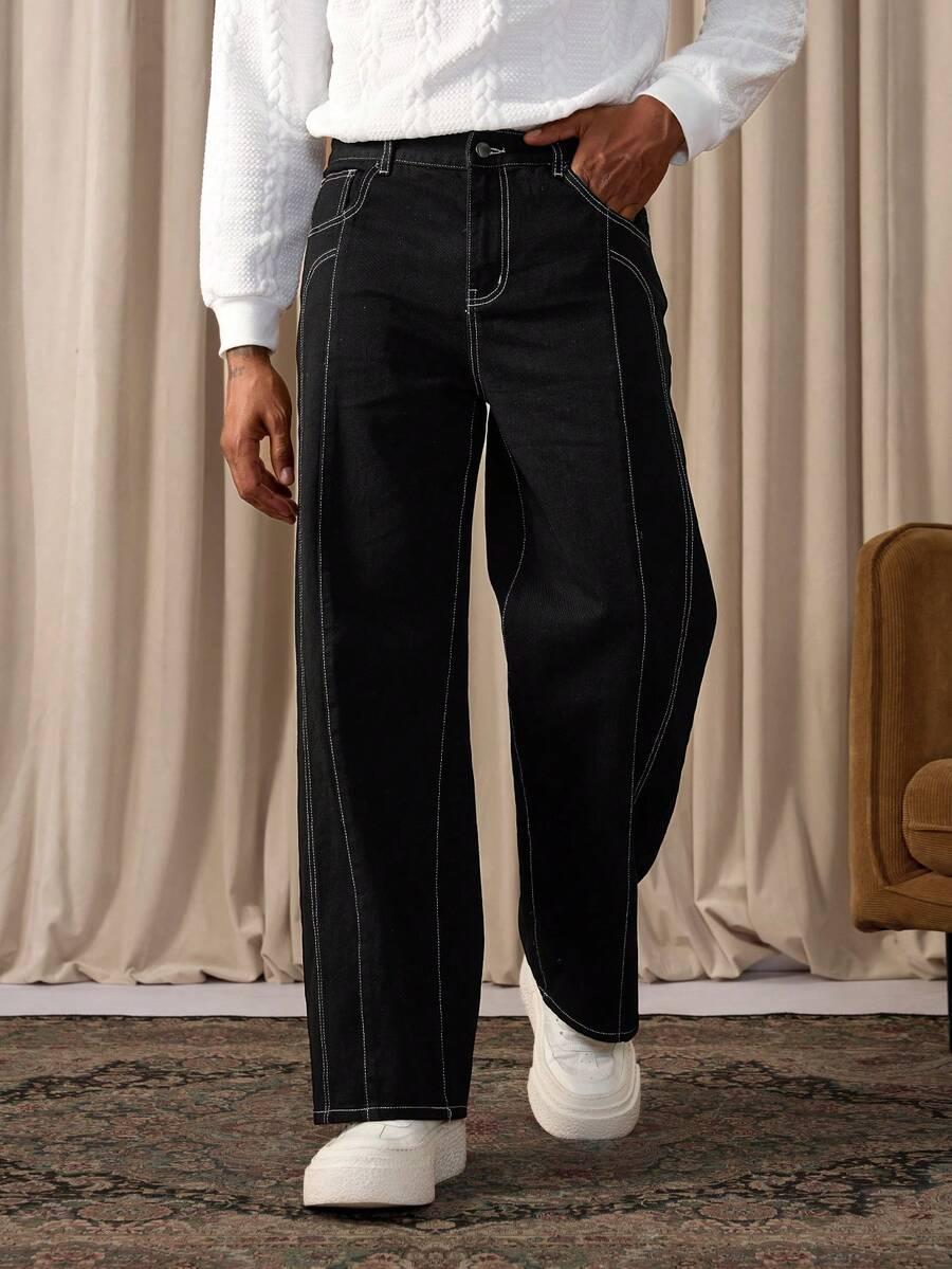CZARNE SPODNIE JEANS